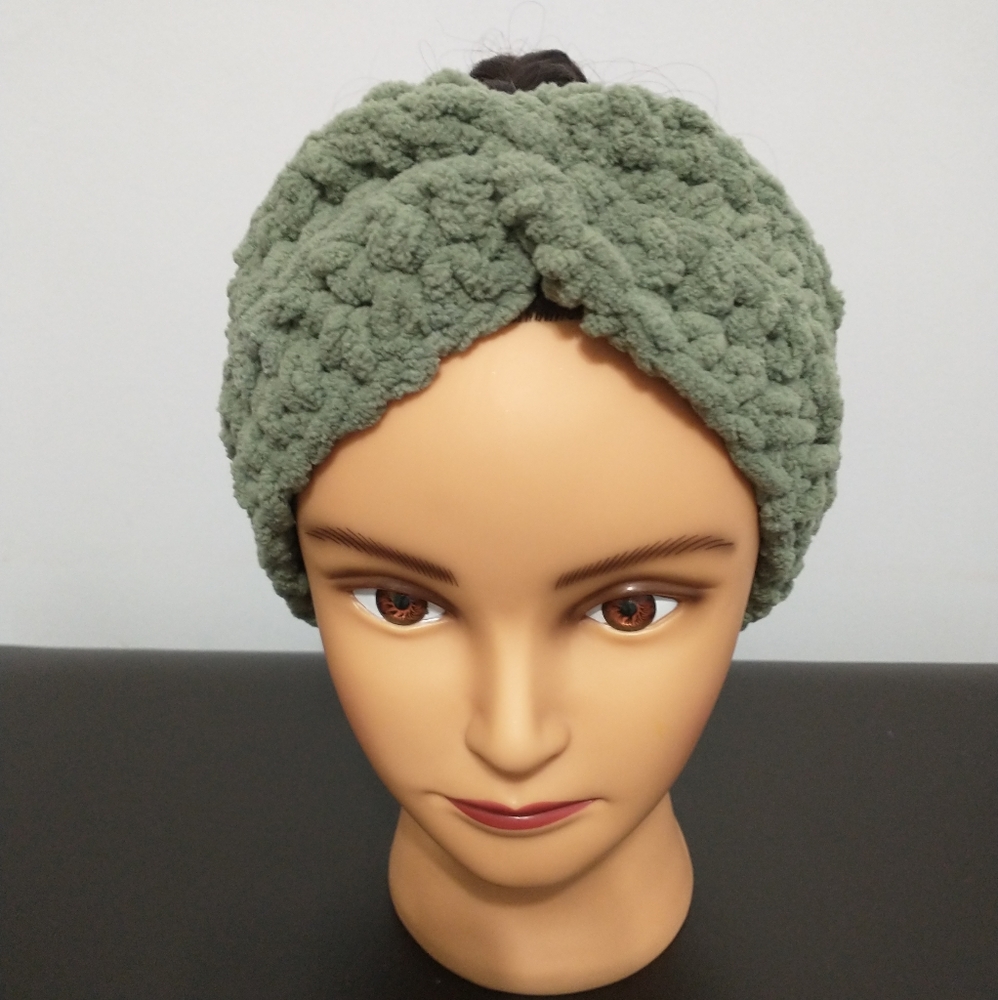 SOLD- Handmade Chenille Headband - Picture 4 of 7